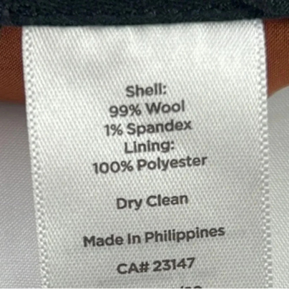 Talbots New Women’s 18 Fabric Woven In Italy Wool Blend Straight Leg Pant - Picture 7 of 11